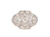 Handmade Original Art Deco Platinum Domed Ring
